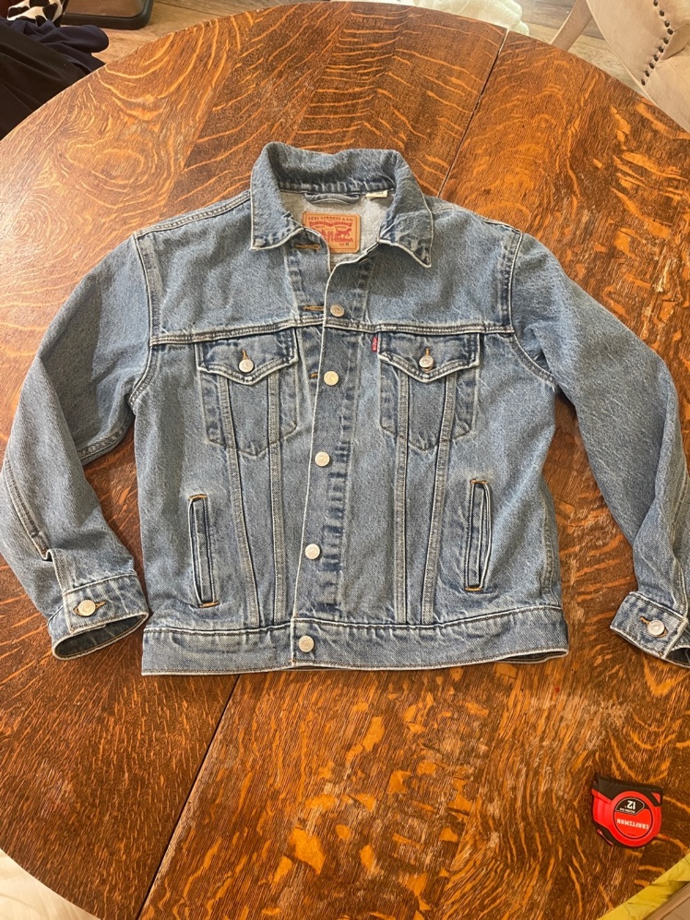 Levi's Classic Trucker Light Blue Denim Jacket with Button Front
